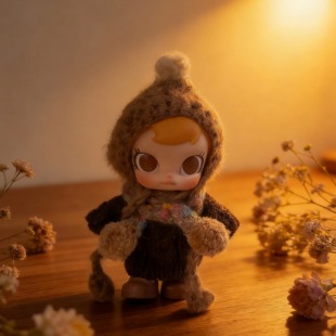 10cm帽子冬日套装babymolly积极入冬系列搪胶娃衣毛衣围脖仅衣服