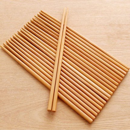 防霉防滑竹制长筷子家庭装10双家用竹筷餐具碳化筷子套装