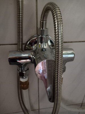 太阳能热水器冷热水龙头混合阀洗澡老式开关混水阀明装带上水淋浴