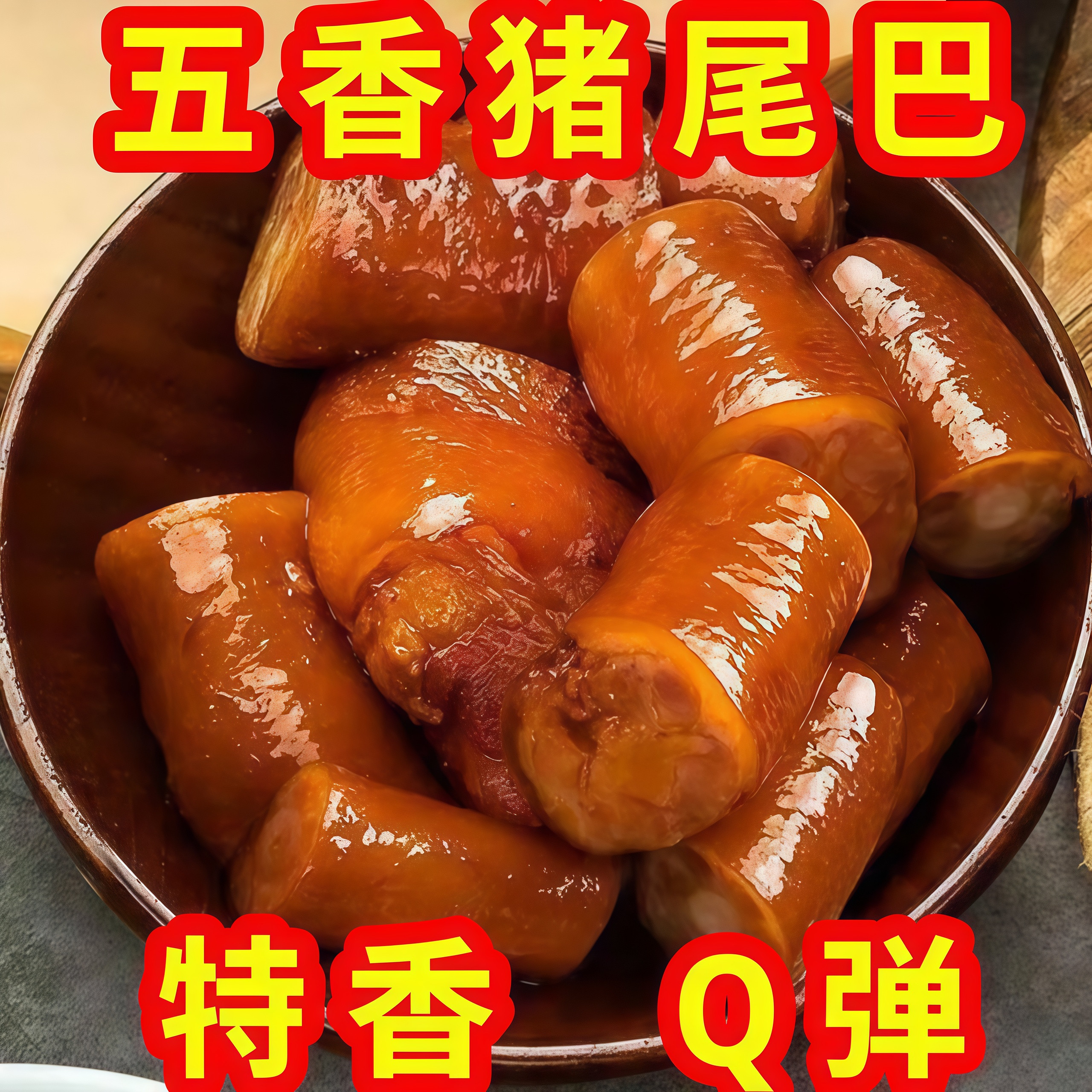 盐焗五香猪尾巴Q弹爽滑特色下酒