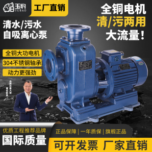 bz自吸泵380V卧式 耐腐蚀三相大扬程防堵塞大流量污水泵