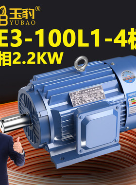 100L1-4极全新YE3系列三相异步电动机国标2.2KW电机380V三相全铜