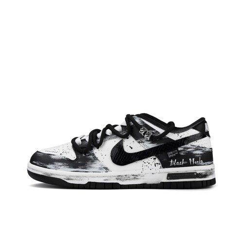 【定制球鞋】Nike Dunk 死神曼巴 涂鸦 解构贴皮 黑白 DD1503-101