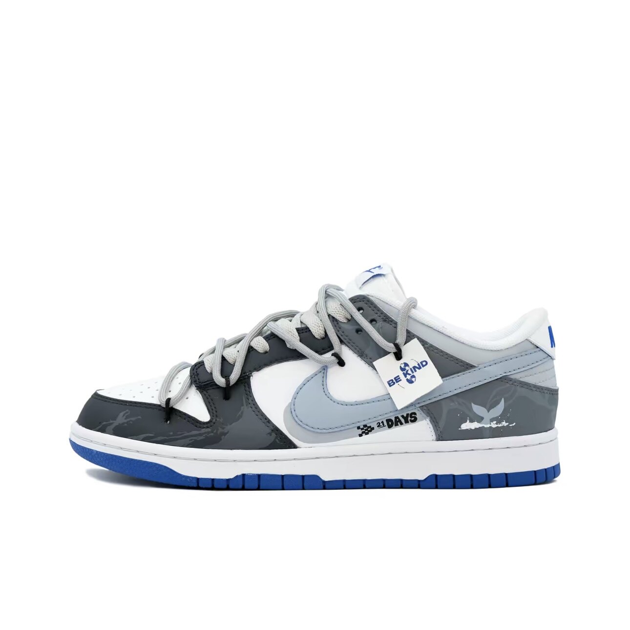 【定制球鞋】Nike Dunk 考拉派对 鲸落 复古 灰蓝 DV0831-104