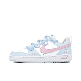 【定制球鞋】Nike Court Borough 约会小熊 可爱 蓝粉 DV5456-109