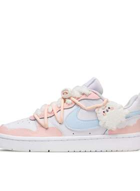 【定制球鞋】Nike Court Borough 2  板鞋 绒绒小羊 BQ5448-100