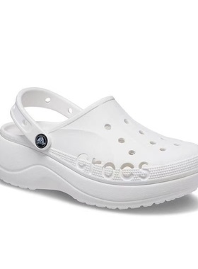 Crocs Baya Platform Clog 贝雅云彩 包头 厚底 女款/白色