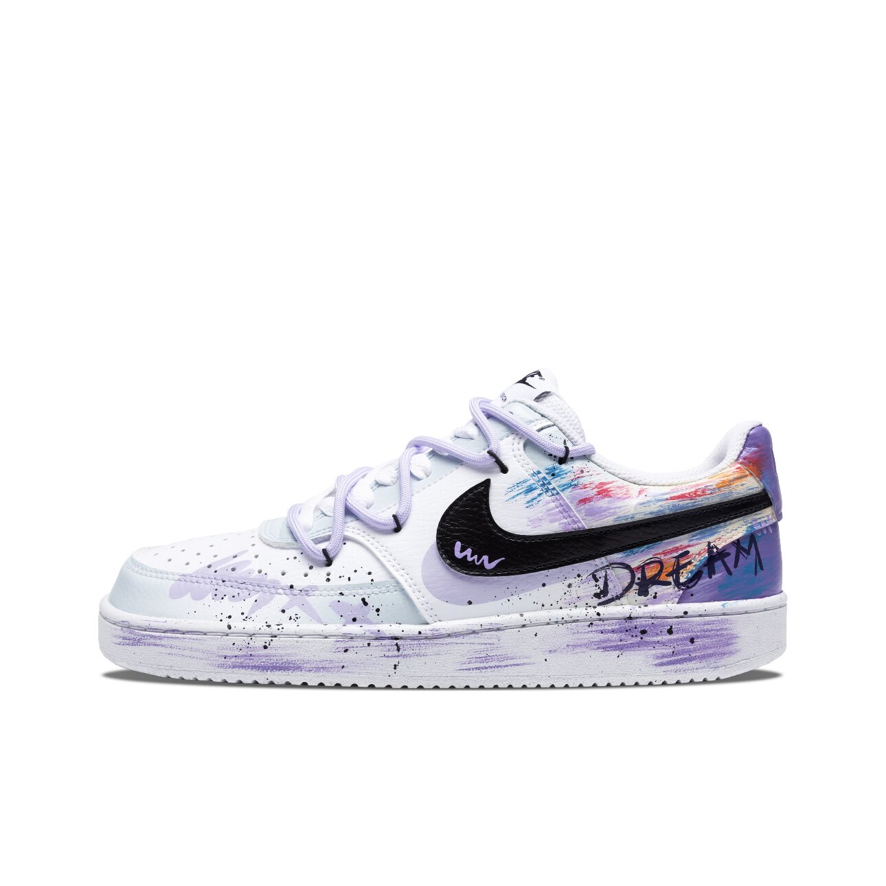 【定制球鞋】Nike Court Vision 梦幻秘境 暗紫罗兰 CD5463-101
