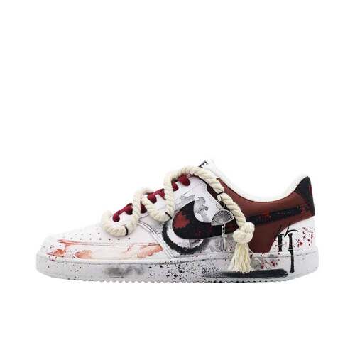 【定制球鞋】 Nike Court Vision 1 板鞋  水墨竹林 DH2987-101