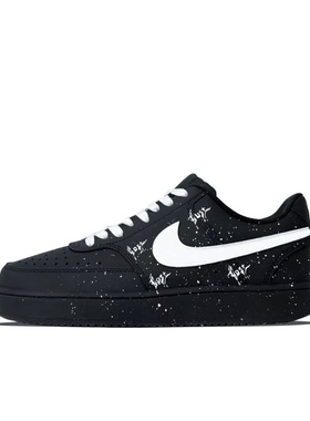 【定制球鞋】Nike Court Vision Low 勇敢去做 黑色 DH2987-002