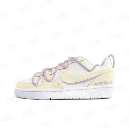 【定制球鞋】Nike Court Borough 芋泥奶黄 BQ5448-100