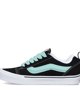【定制球鞋】Vans Knu Skool 薄荷绿 清新 黑绿色 VN0009QC6BT1