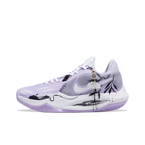 【定制球鞋】Nike Precision 6 墨风 手绘 网布 浅紫色DD9535-100