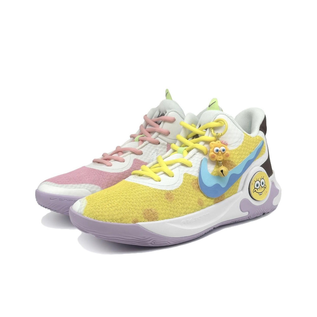 【定制球鞋】Nike KD Trey 5 IX 海绵宝宝 黄粉鸳鸯 DJ6922-100