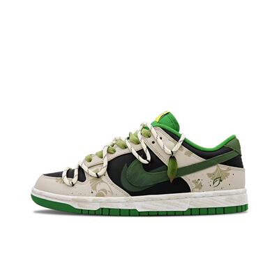 【定制球鞋】Nike Dunk 秋日银杏 复古做旧 黄绿  DV0833-300