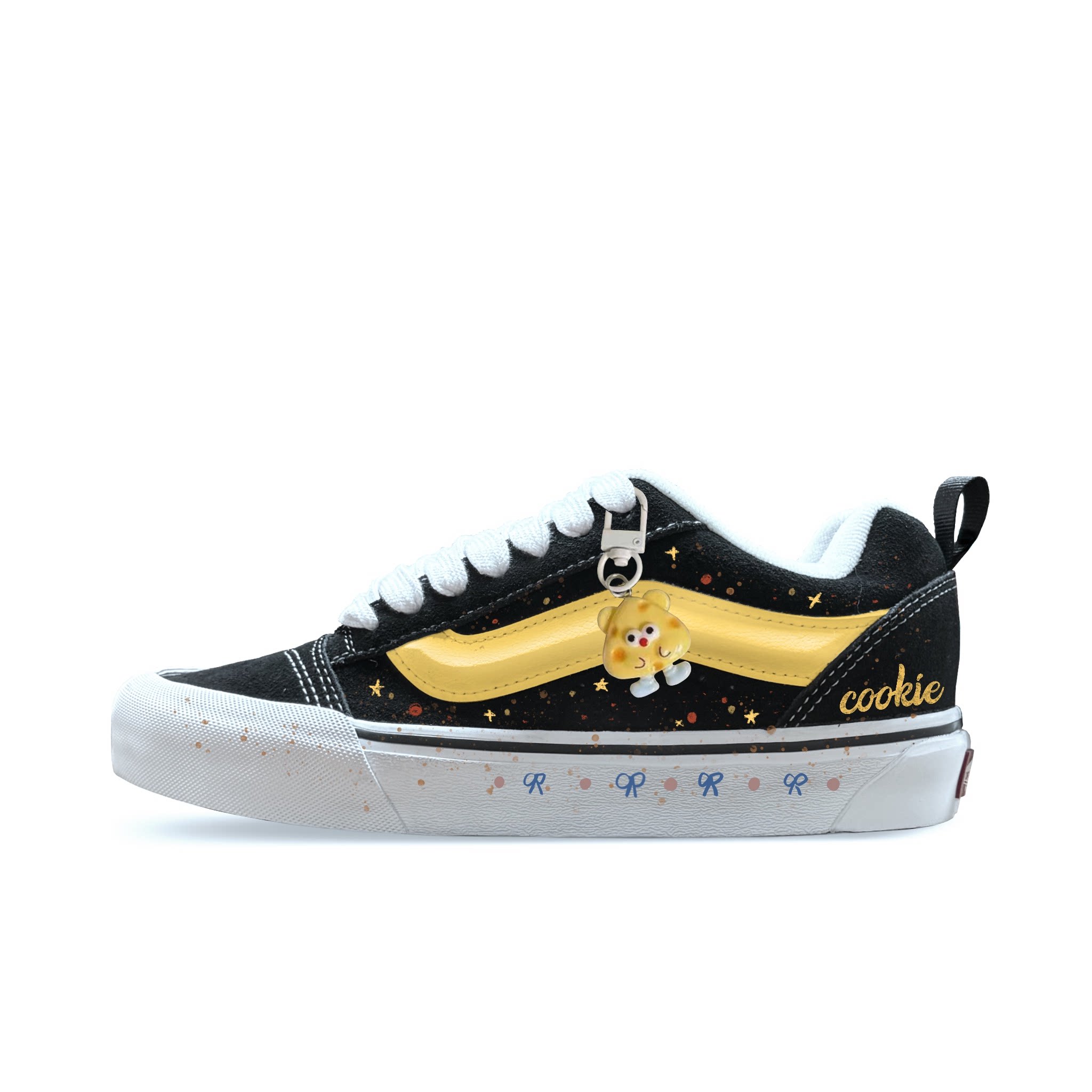 Vans甜星趣语定制增高帆布鞋