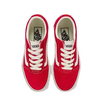 Vans/范斯 Ward 复古拼接 舒适休闲 板鞋 女款/红色/白色