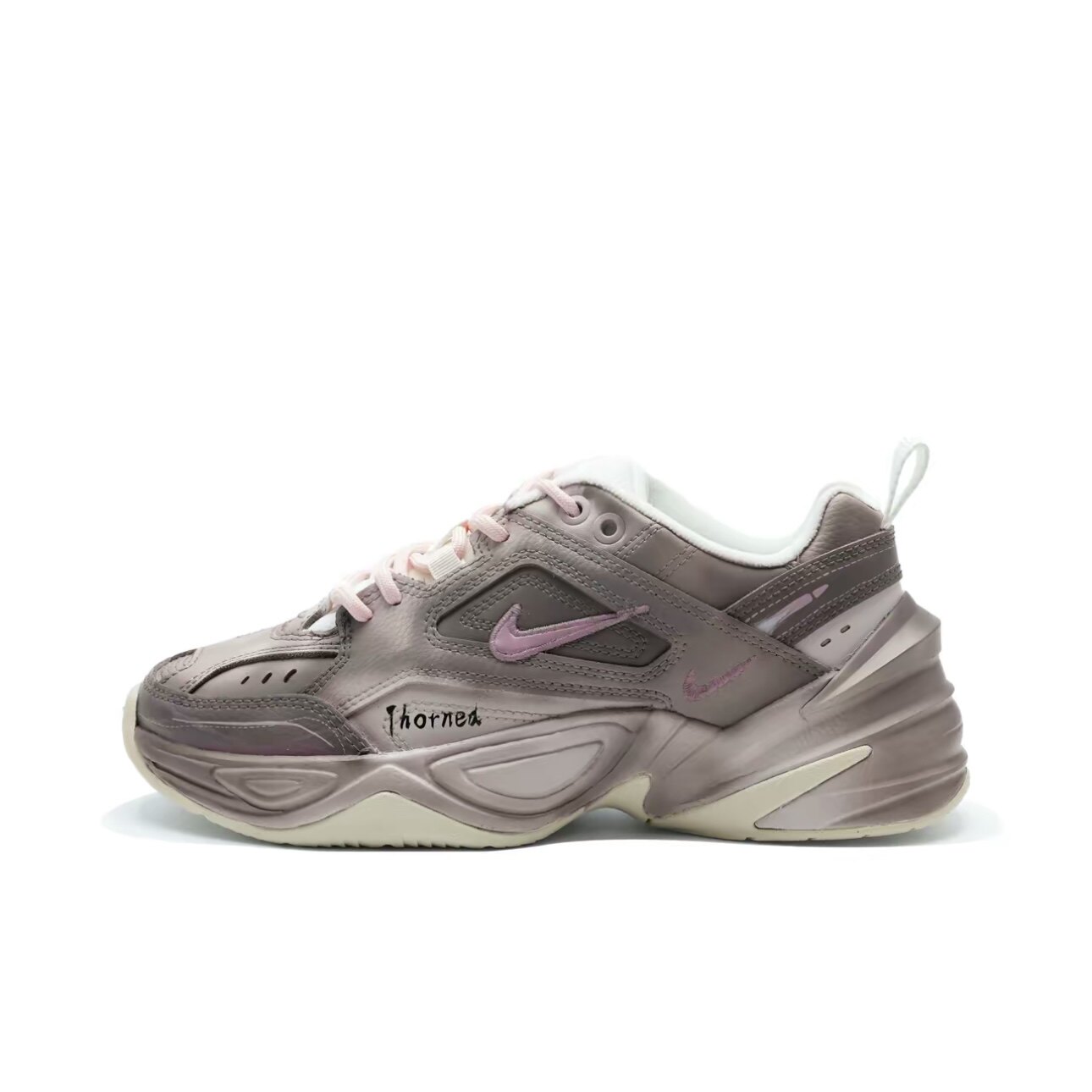 【定制球鞋】Nike M2K Tekno T 乌托邦玫瑰 渐变 棕粉 AO3108-006