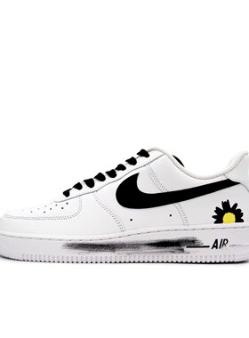 【定制球鞋】Nike Air Force 1 G-小雏菊 涂鸦 黑白 CW2288-111