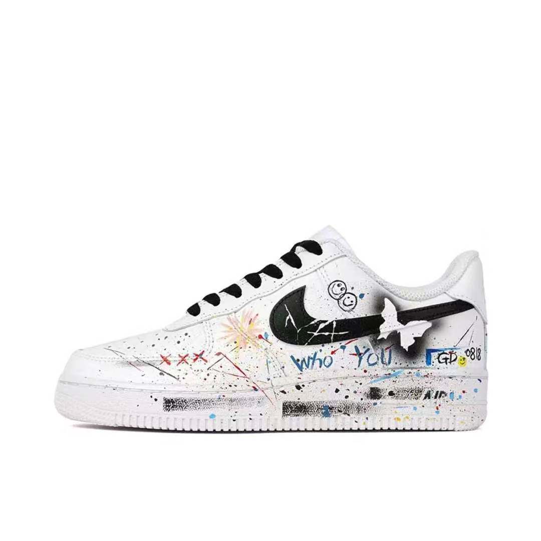 【定制球鞋】 Nike Court Vision 1 板鞋  权志龙涂鸦 CW2288-111