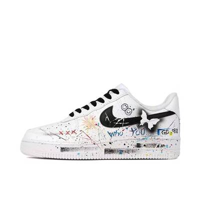 【定制球鞋】 Nike Court Vision 1 板鞋  权志龙涂鸦 CW2288-111