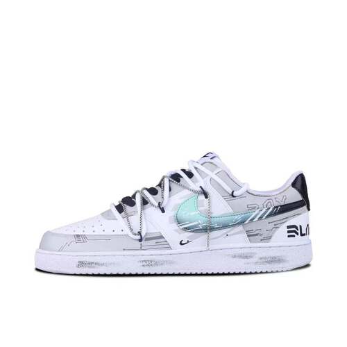 【定制球鞋】 Nike Court Vision 1 板鞋   风驰电掣 DH2987-101