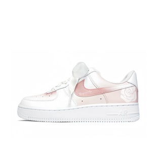 定制球鞋 清新浪漫 Force 1玫瑰之名 Air 粉白DD8959 100 Nike