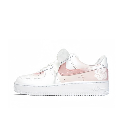 【定制球鞋】Nike Air Force 1玫瑰之名 清新浪漫 粉白DD8959-100