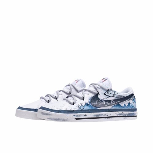 【定制球鞋】 Nike Court Legacy 板鞋   山有云间 DH3162-100