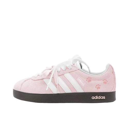【定制球鞋】Adidas neo VL Court 2.0  板鞋 樱粉猫爪粉色HQ1802