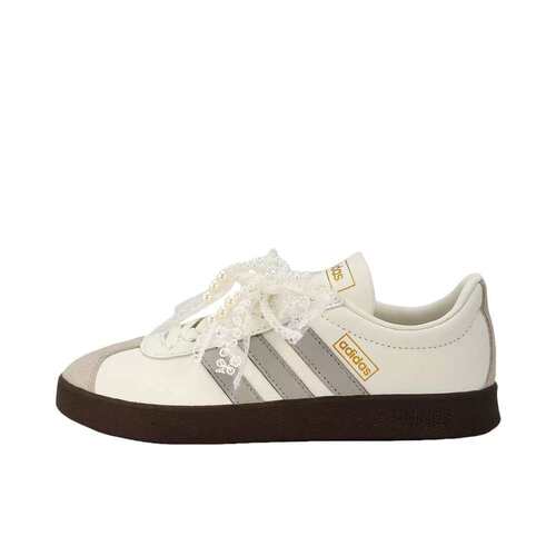 【定制球鞋】Adidas neo VL Court 2.0  板鞋  钩花蕾丝 JI0497