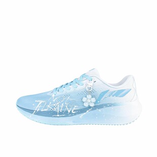 定制跑鞋 晴蓝樱绘ARSU009 李宁 跑鞋 吾跃2.0
