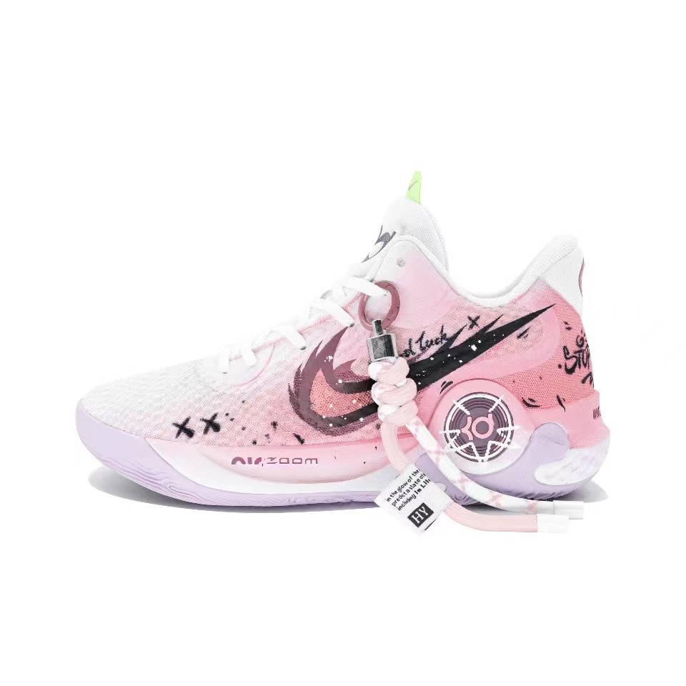 【定制球鞋】Nike KD Trey 5 IX 乳腺癌 字母涂鸦 粉色DJ6922-100