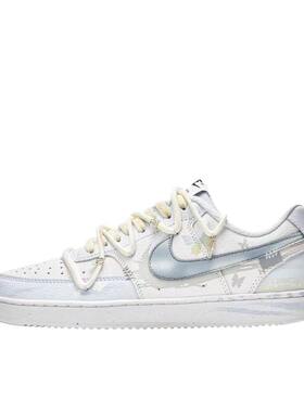 【定制球鞋】 Nike Court Vision 1 板鞋  月下蝶舞 DH2987-101