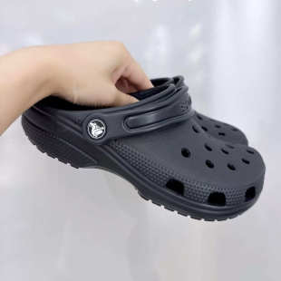 Crocs Classic Clog 经典卡洛驰 运动沙滩 洞洞鞋 纯黑色