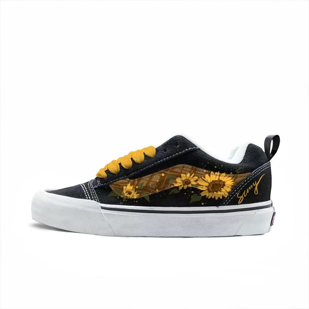 VANS范斯定制向日葵低帮面包鞋