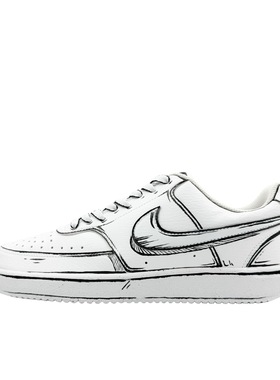 【定制球鞋】Nike Court Vision 1 次元线条 DH2987-101