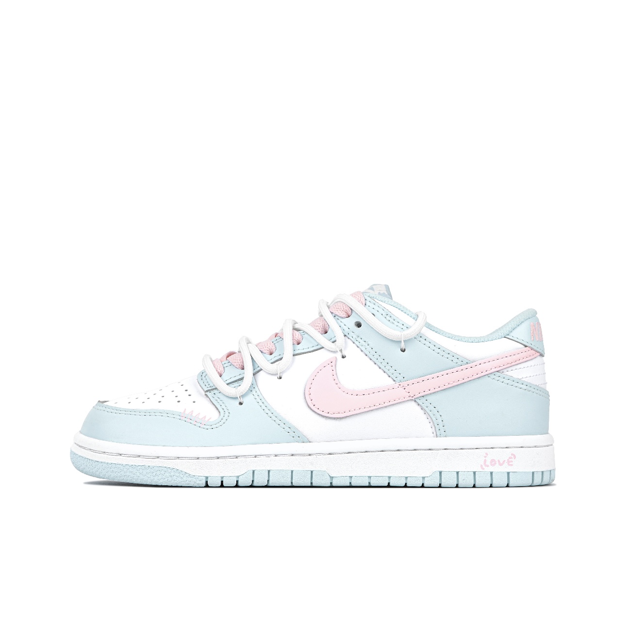 【定制球鞋】Nike Dunk Low 晨露桃桃 百搭 蓝粉  FB9109-105