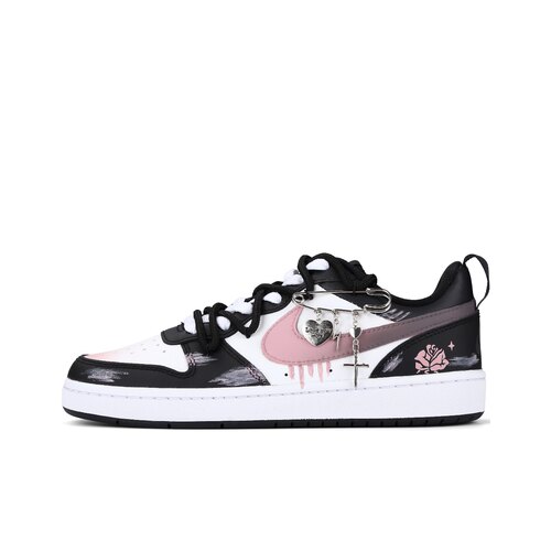 【定制球鞋】Nike Court Borough 在逃公主 玫瑰 黑粉 BQ5448-115