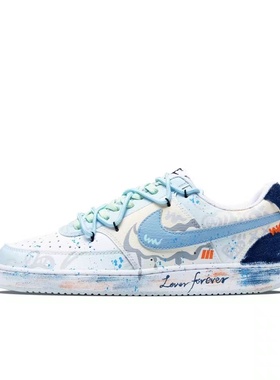 【定制球鞋】Nike Court Vision 1 心动假日 天蓝色 DH2987-101