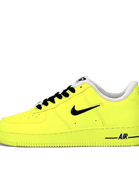 【定制球鞋】Nike Air Force 1 午夜霓光 喷绘 荧光黄 FB8251-100