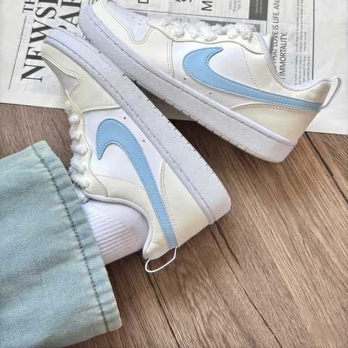 【定制球鞋】Nike Court Borough 懒猫缝纫机 海盐蛋挞BQ5448-100