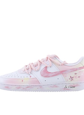 【定制球鞋】Nike Court Vision 1 桃花影落 DH2987-101