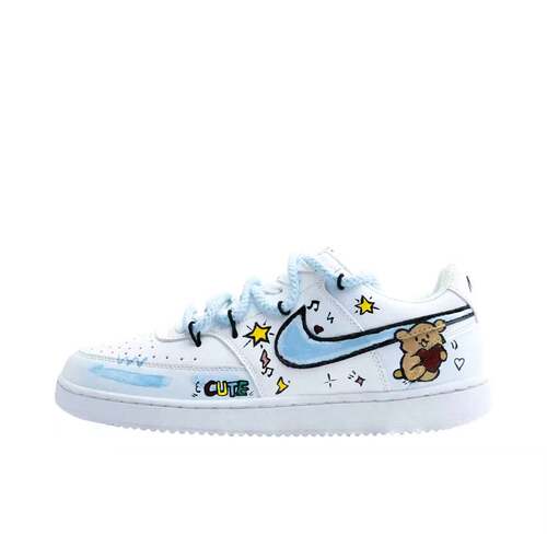 【定制球鞋】 Nike Court Vision 1 板鞋   小熊奇旅 DH2987-101