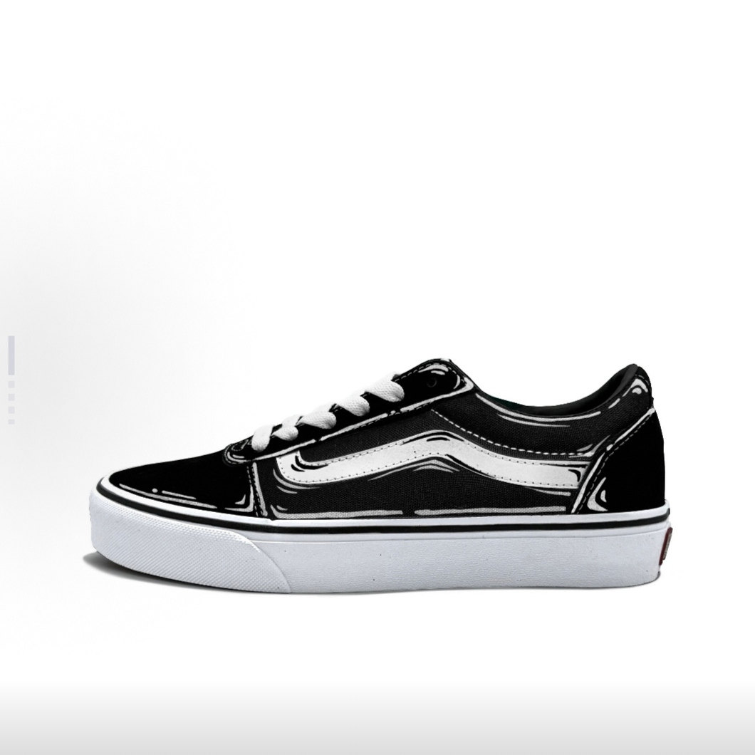 【定制球鞋】Vans/范斯 Ward Active 黑白漫绘 VN0A36EMC4R
