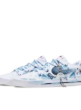 【定制球鞋】 Nike Court Legacy 板鞋  墨染江山 DH3162-100