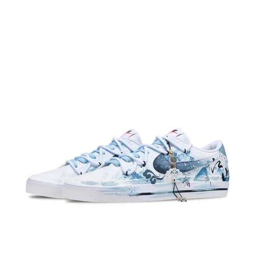 【定制球鞋】 Nike Court Legacy 板鞋  墨染江山 DH3162-100