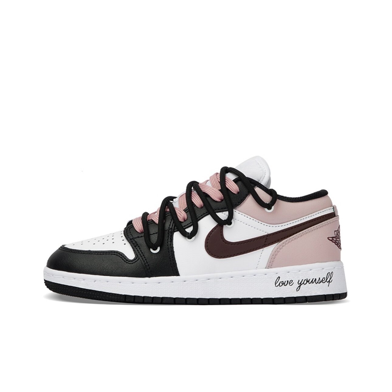 【定制球鞋】Air Jordan 1 乌梅子酱 蜜桃粉 解构 黑粉553560-131