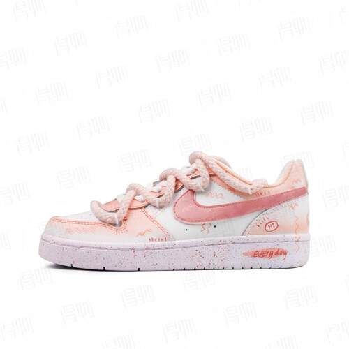 【定制球鞋】Nike Court Borough 渐变涂鸦 BQ5448-100