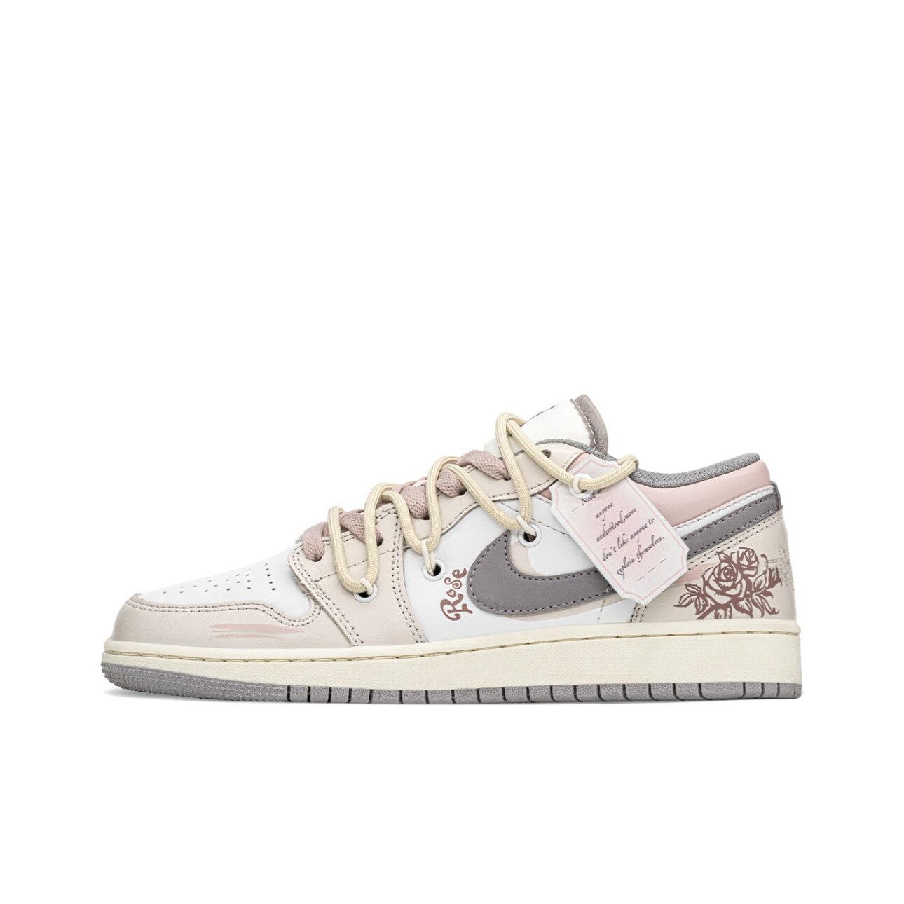 【定制球鞋】Jordan Air Jordan 1恋人 誓言玫瑰 灰粉 553560-053